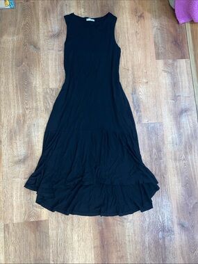 Zara Black Sleeveless Maxi Dress